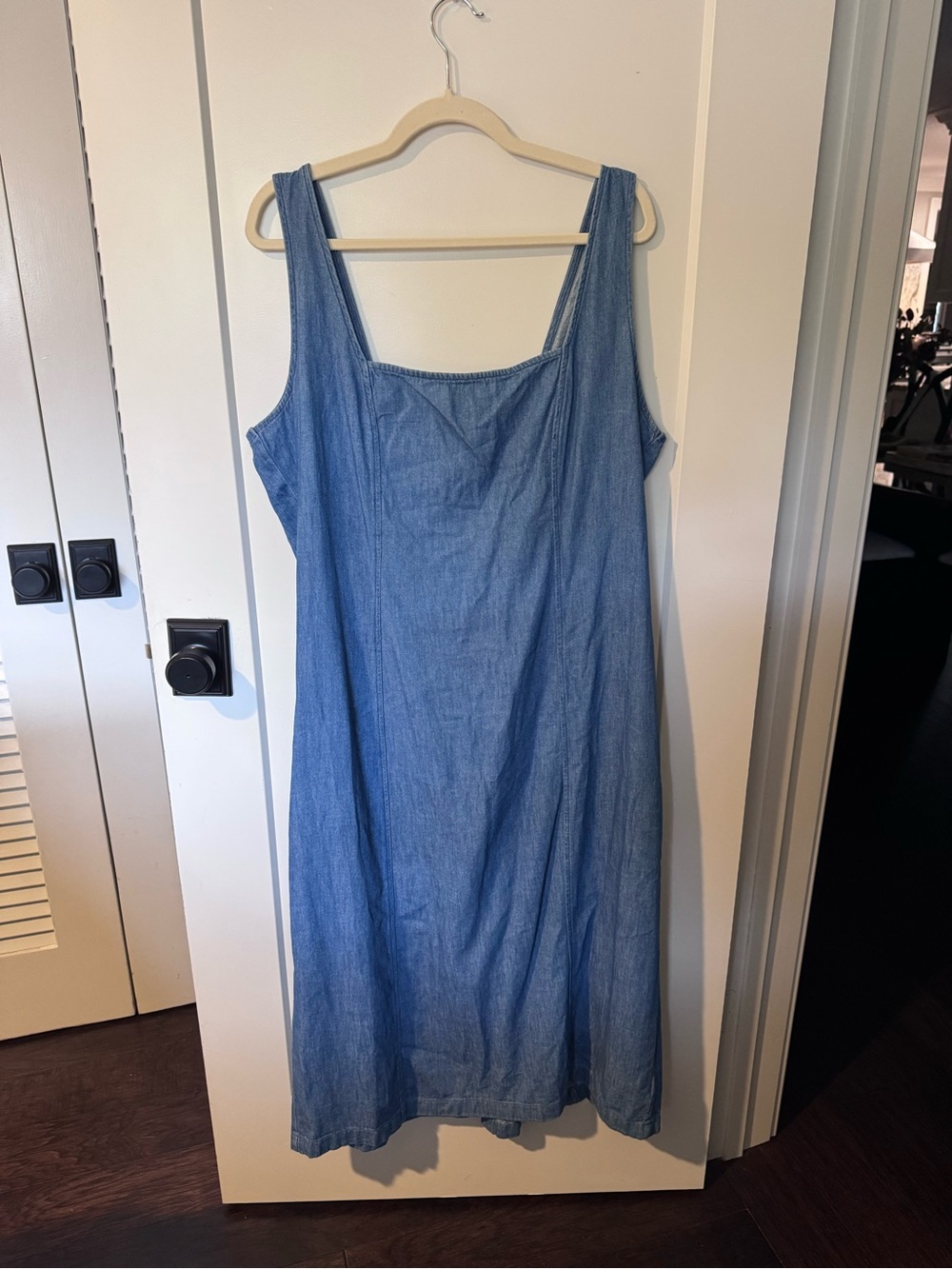 Old Navy Light Blue Denim Midi Dress